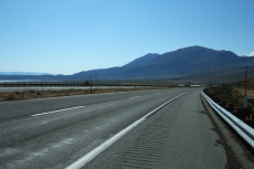 Dropping down to Lake Crowley on US395