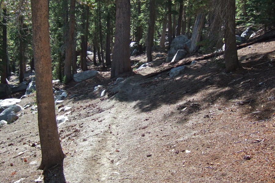 Climbing the horse trail to Lake George