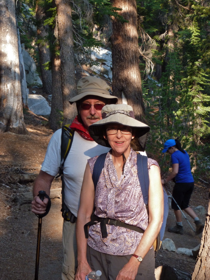 Trudy and Marc on the climb up Mammoth Crest