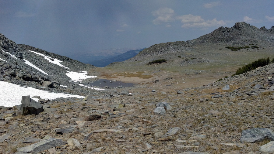Rain falls over Deer Lakes.