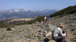 The rest of the group arrive at the top of the climb.