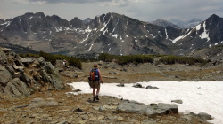 The group heads down to Duck Pass.