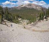 Mammoth Pass and Mammoth Mountain are in the background.