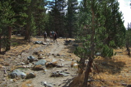 In spite of an overflowing trailhead parking area, these are the only other hikers we saw on the trail all day.