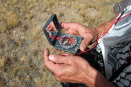 Frank gets his compass out, in case my GPS fails.