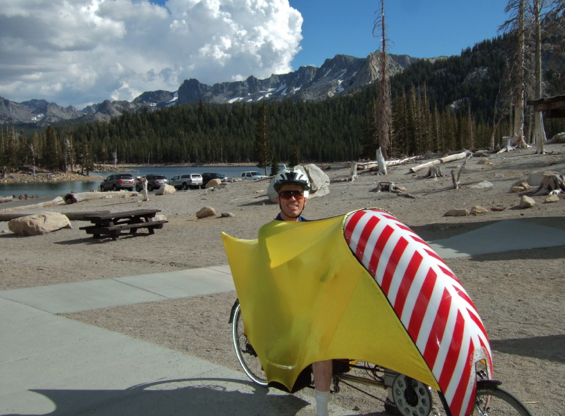 Bill at Horseshoe Lake, end of the bike path