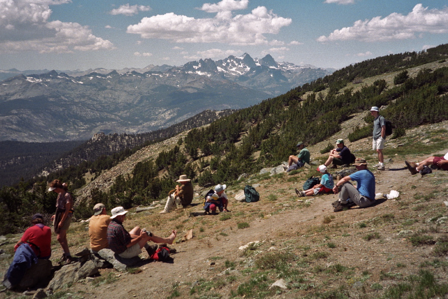 Second lunch near the top of the Mammoth Crest Trail.