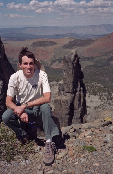 Bill in front of the pinnacle along Mammoth Crest