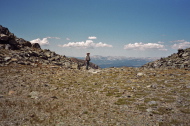 Bill at the edge of the drain of the great plateau.