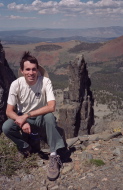 Bill in front of the pinnacle along Mammoth Crest
