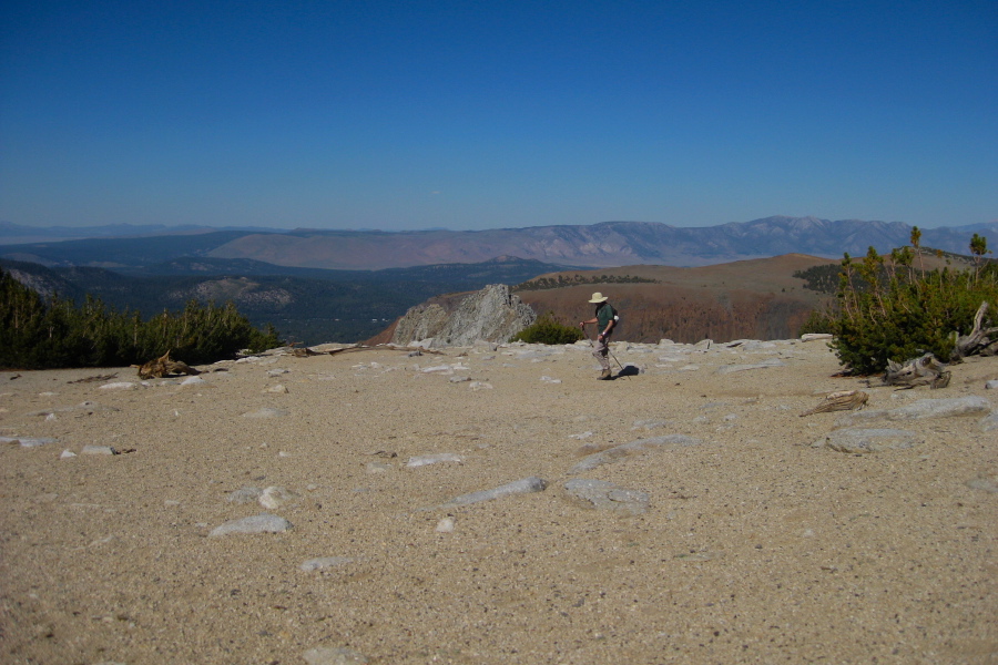 Bill walks across the expanse.