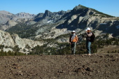 Frank and Stella on northwest end of Mammoth Crest