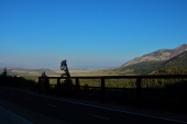 View into Mammoth Lakes from Lake Mary Rd.