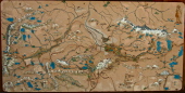 Map on the outside wall of the Red's Meadow Resort store.