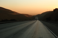 Descending into smoky haze east of Altamont Pass.