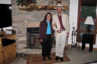 Stella and Frank leave for their 9th anniversary dinner.