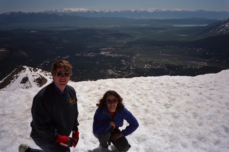 Chris and Stella on Mammoth Mountain (11053ft)