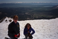 Chris and Stella on Mammoth Mountain (11053ft)