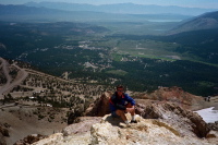 View down into town from Mammoth Mountain