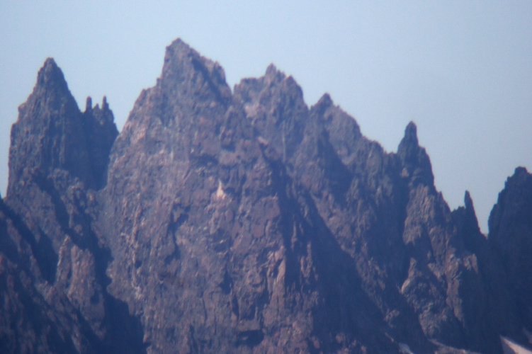 Clyde Minaret and other nearby Minarets from Mammoth Mountain.