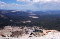 View of ski resort from Mammoth Mountain summit.