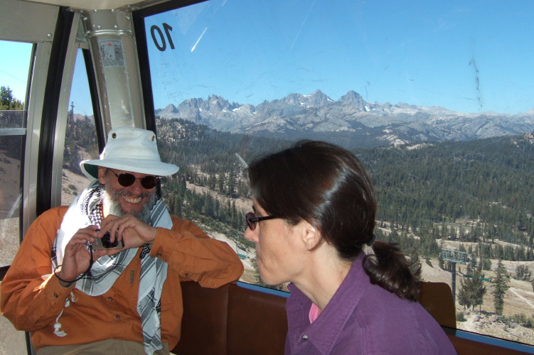 Stella and Frank in the gondola car.