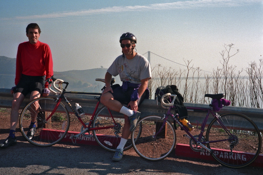 Bill and Rob at the bottom of Conzelman Rd.