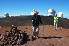 David reaches the summit shrine.