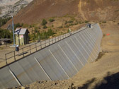 Water level is below the dam.  Photo courtesy of Frank Paysen.
