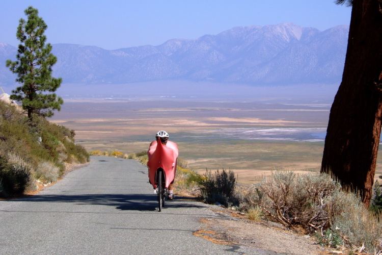 Ron riding down McGee Creek Rd.