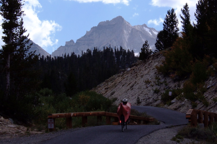 Ron climbs up to the parking lot at Mosquito Flat.