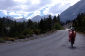 Ron climbs Rock Creek Rd.