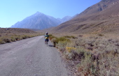 Alice climbs McGee Creek Rd.