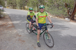 Dick and Donna Matthews on their way down stop to chat.