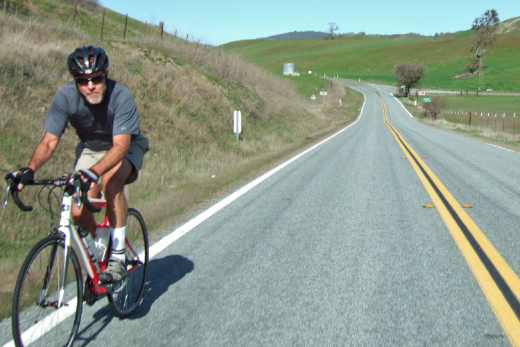 Climbing the hill just south of San Benito Lateral.