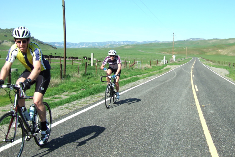 Riding up Peachtree Valley.