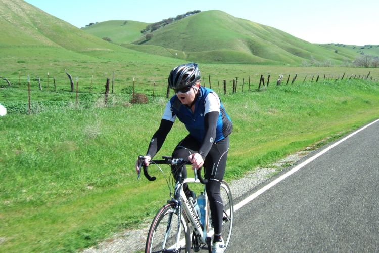 Rider heading back down Peachtree Valley.