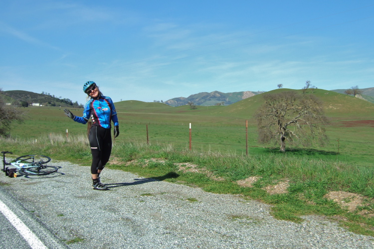 Christine Holmes takes a break in Bear Valley.