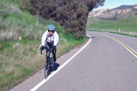 Andrea Ivan rides south into Little Rabbit Valley.