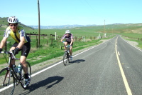 Riding up Peachtree Valley.