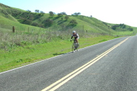 A rider returns down Peachtree Valley.