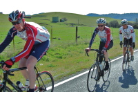 MVVVSRT team climbs through Bitterwater Valley past the oil wells.