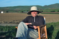 Bill looking too pleased with himself, relaxing at the finish.