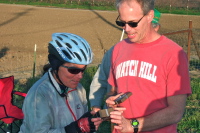 Andrea is awarded her prize.