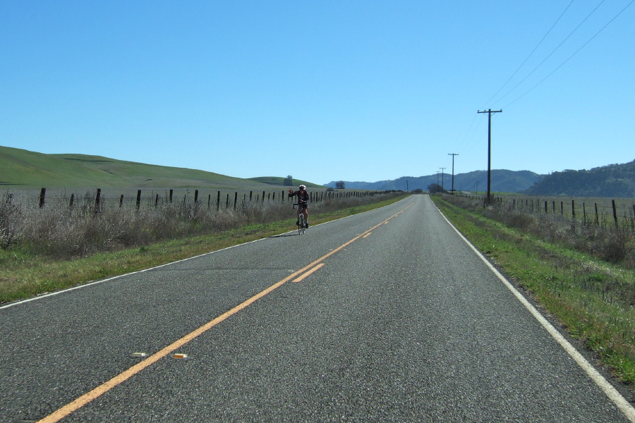 Russ Stevens on the return trip through Peachtree Valley.