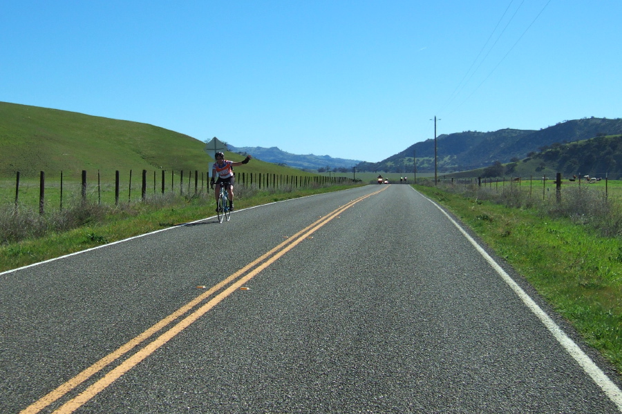 Lisa Emerich enjoys her first century on her new bike.