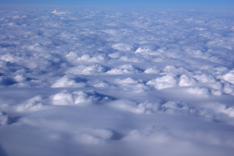 View from window while flying over Arizona.