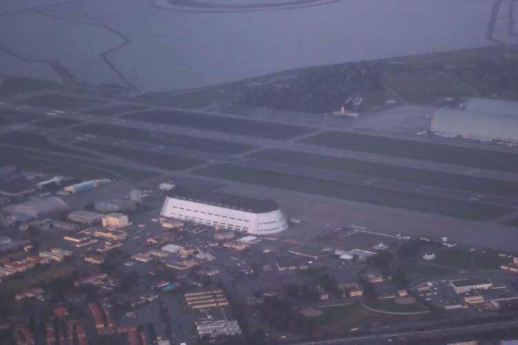 Hangar One at Moffet Field.