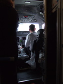 The copilot goes through his checklist.