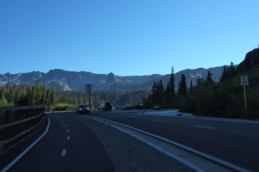 Crystal Crag and Mammoth Crest from Lake Basin Bike Path